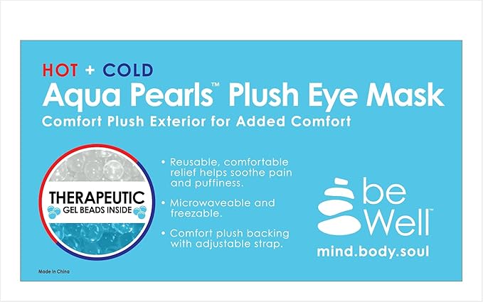 Cooling Eye Mask Reusable Gel Eye Mask for Puffy Eyes,Ice Eye Mask Cold Eye Mask Frozen with Plush Backing for Headache,Migraine,Stress Relief-Color Pastel Pink