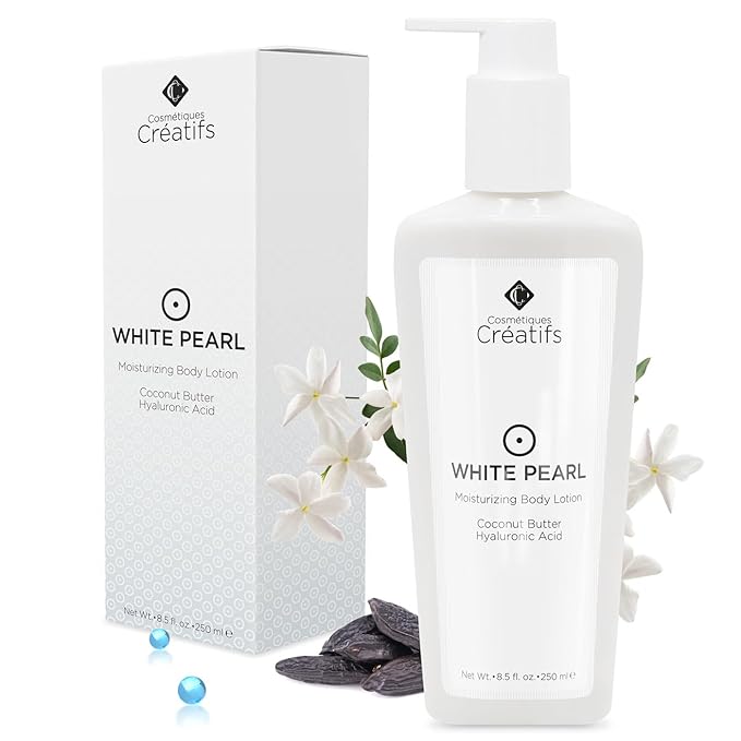White Pearl Moisturizing Body Lotion with Coconut Butter and Hyaluronic Acid, 8.5 fl. oz.