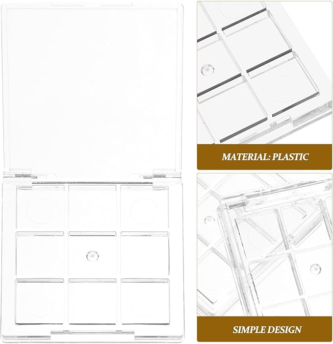 2pcs Empty Lipstick Palette Clear Lipstick Case Mini Highlighters Cross Body Bag Portable Makeup Organizer Storage Cases Sample Eye Shadow Plastic Empty Bracket Travel