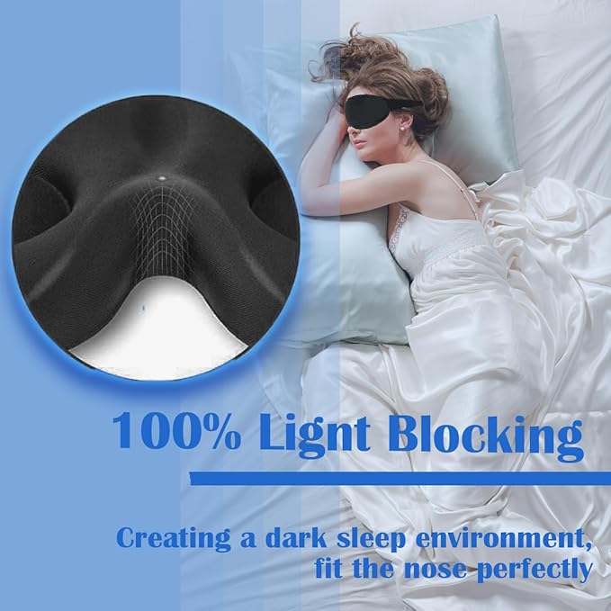 Eye Mask for Lash Extensions, Eye Mask for Sleeping, Soft Breathable Eyelash Sleeping Mask for Extensions with Adjustable Elastic Strap for Flight Nape