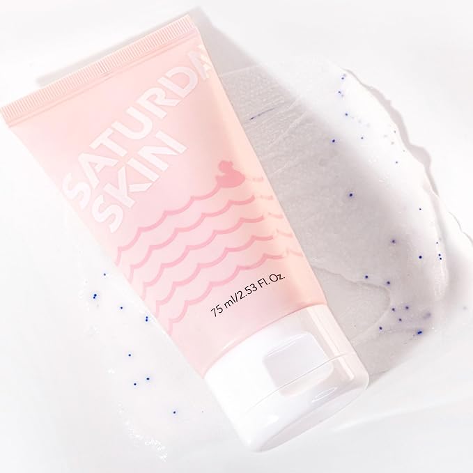 Saturday Skin Rub-A-Dub Refining Peel Gel Facial Cleansing Gels, Facial Polishes Washes with Natural Fruit Enzymes, Gentle Exfoliator Scrub for All Skin Types, Korean Skin Care (2.53 Fl. Oz. (75ml))