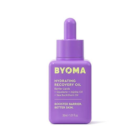 BYOMA Hydrating Recovery Oil - Luxury Face Oil with Squalane, Jojoba Oil & Seabuckthorn Oil - Instant Radiant and Glowy Skin - Barrier Repair Facial Oil - 1.01 fl. oz