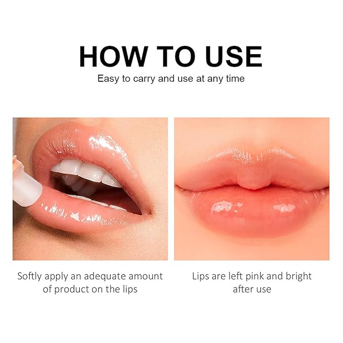 Lip Glowy Balm,4 Pack Fruit Glowy Lip Balm,Vitamin E Lip Glowy Balm Set Reduce Lip Lines, Enhance Lip Color,Moisturizing & Plump Quickly Replenishing Moisture and Relieving Dry Lips