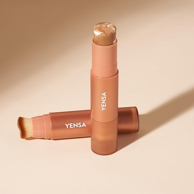 YENSA Super Serum Silk Foundation Stick - Full Coverage Foundation, Contour, Concealer, Bronzer All-In-One 100 mL / 3.5 oz (Deep 1)