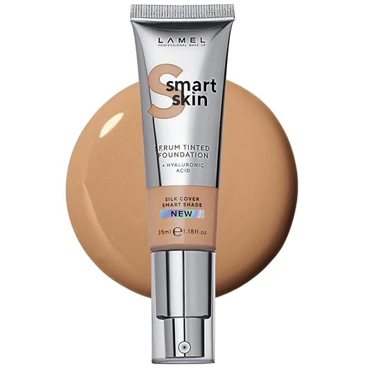 Lamel- Smart Skin Serum Tinted Foundation - 406 Medium Beige | Smoothens skin | Weightless texture| Blurs pores | All-day wear | 35ml
