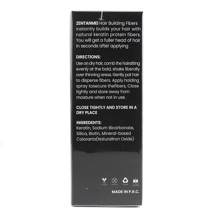 Hair Fibers for Thinning Hair for Women All-Natural Hair Building Fibers 0.98 Oz Hair Volume Powder Bald Spot Cover Up for Men & Women (Gray)