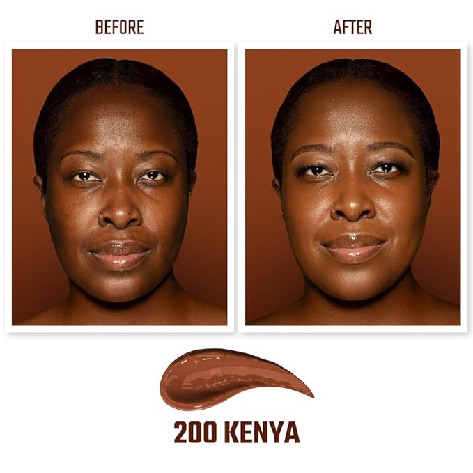 Juvia's Place I Am Magic Velvety Matte Liquid Foundation 200 - Kenya - Deep Dark w/Warm Golden Undertone, Makeup Foundation Full Coverage, Lightweight, Long Wear, Velvety Matte Finish