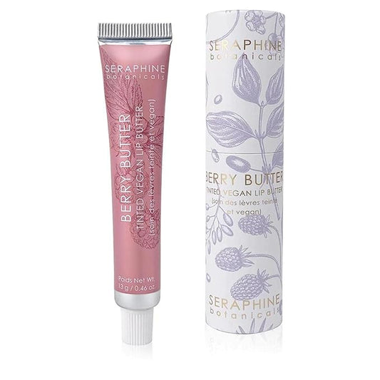 Seraphine Botanicals - Berry Butter - Tinted Vegan Lip Butter (Ripen) - Vegan Formula, Cruelty-Free