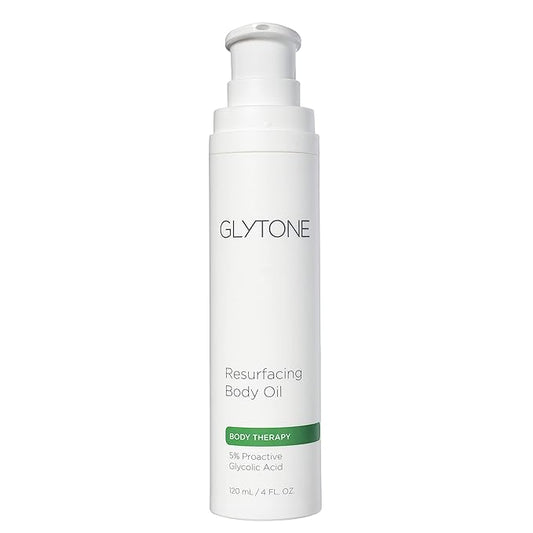 Glytone Resurfacing Body Oil– Nourishing & moisturizing anti aging Body Oil for dry Skin & Keratosis Pilaris –5% Proactive Glycolic Acid After Shower oil for Body–Unscented, Non Toxic 4 Fl oz