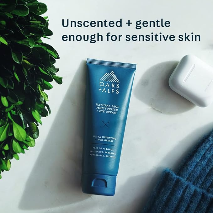 Oars + Alps Face Moisturizer and Eye Cream, Hydrates Skin with Shea Butter and Jojoba Oil, Anti Aging, Vegan and Gluten Free