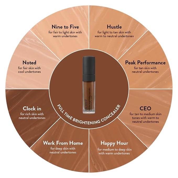 Mented Cosmetics Full-Time Eye Brightening Concealer for Women, Lightweight Full-Coverage Eye Makeup Concealer, Under Eyes Make Up Corrector, Blemishes & Contour, Noted