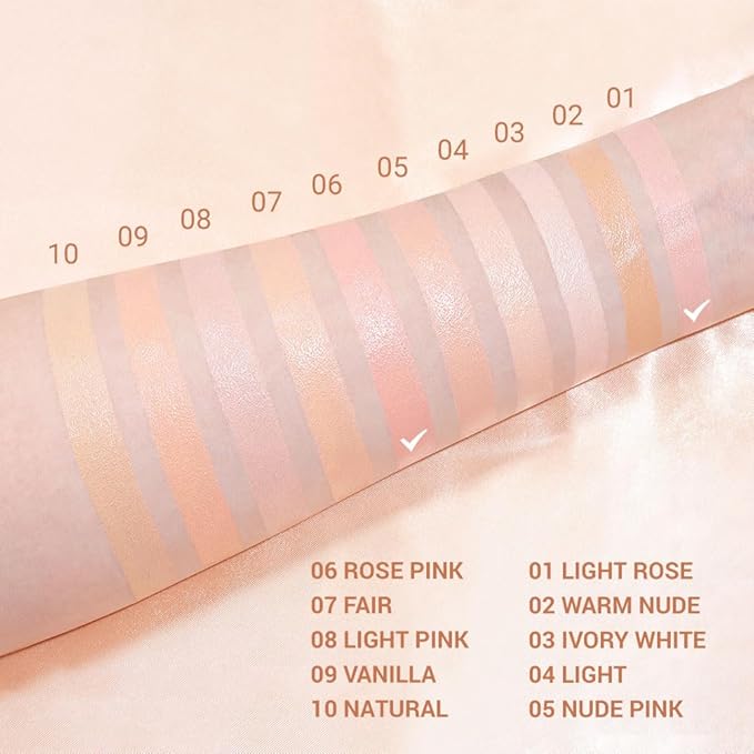 evpct 2Pcs Pink under Eye Corrector Brightener Concealers for Older Women Dark Circles, under Eye Cream Pot Concealer Full Coverage Peach Color Corrector Makeup, Nourishing Waterproof, 01&06