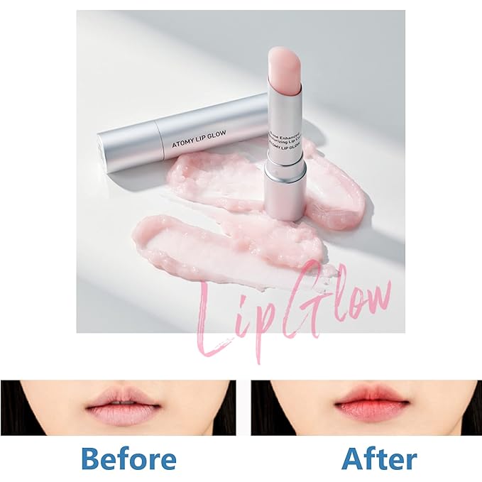 Atomy Lip Glow 3.3g x 2 EA - Moisturizing Lip Care Treatment Balm with Natural Pink Color