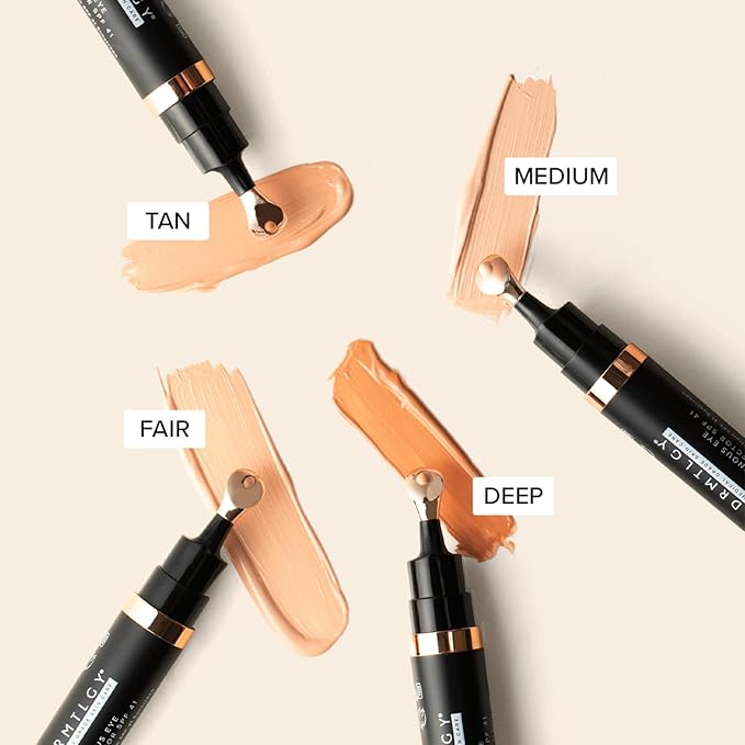 DRMTLGY Luminous Eye Corrector SPF 41, Under Eye Color Corrector for Dark Circles, Anti-Aging Tinted Eye Cream, Hydrating Eye Serum with Peach Undertone, Fair