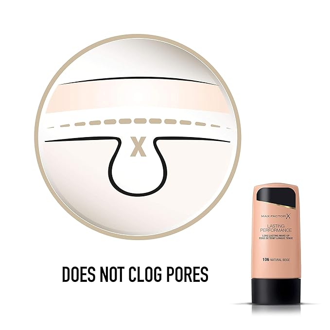 Max Factor, Long Lasting Performance No.106, Natural Beige, Foundation, 1.1 Ounce