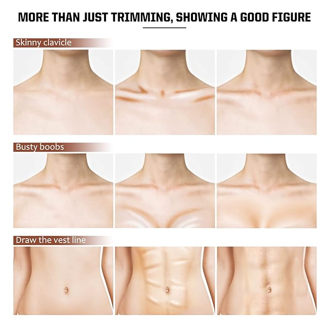 4 Colors Cream Contour, Stick Palette, Contouring Concealer, Stick Primer, Face Makeup Kit for Beginners, Cream Concealer and Highlight Stick(#1+3)