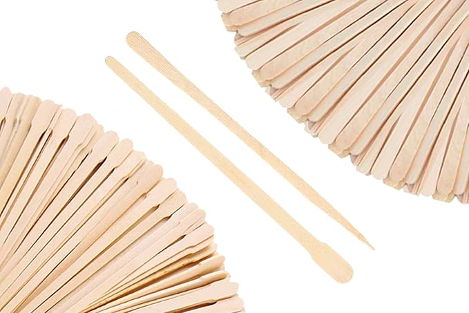 Mibly 1000 Pcs Wooden Wax Sticks - Eyebrow, Lip, Nose Small Waxing Applicator Sticks for Hair Removal and Smooth Skin - Spa and Home Usage