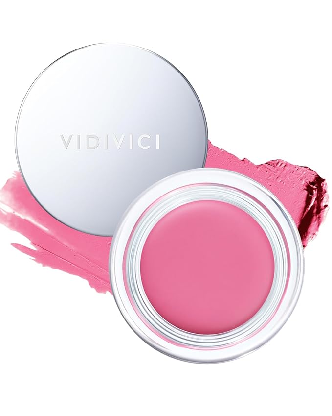 VIDIVICI Millennial Glow Cream Blush 03 Pansy Lavender - Creamy Face Cheek Blusher for Smooth & Silky Skin - Soft Satin Finish with Natural Color - For Fair to Light Skin Tone, 0.21 oz.