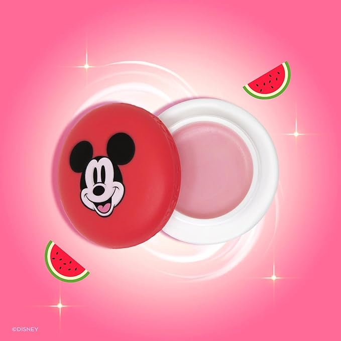 The Crème Shop x Disney Macaron Lip Balm Mickey Mouse Red Watermelon Taffy Korean Scented Pocket Portable Vitamin E Shea Butter