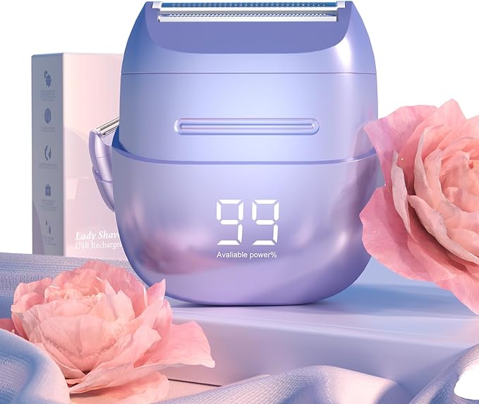 Electric Razors for Women, Womens Electric Leg Shaver Cordless Shaver for Women Painless Facial Hair Removal for Arms, Underarms, Bikini Trimmer, Portable & Safe, Wet & Dry Use Razor