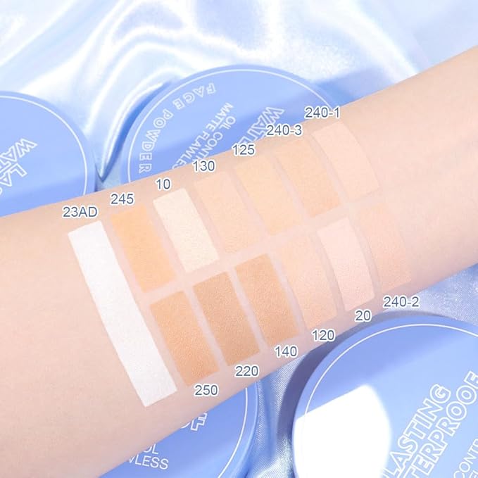 Oil Control Matte Perfection Face Pressed Powder, Matte Smooth Flawless Setting Powder Makeup, Polvo Compacto De Maquillaje, Waterproof Long Lasting, Cruelty Free, 0.35Oz(10 Porcelain, 1)