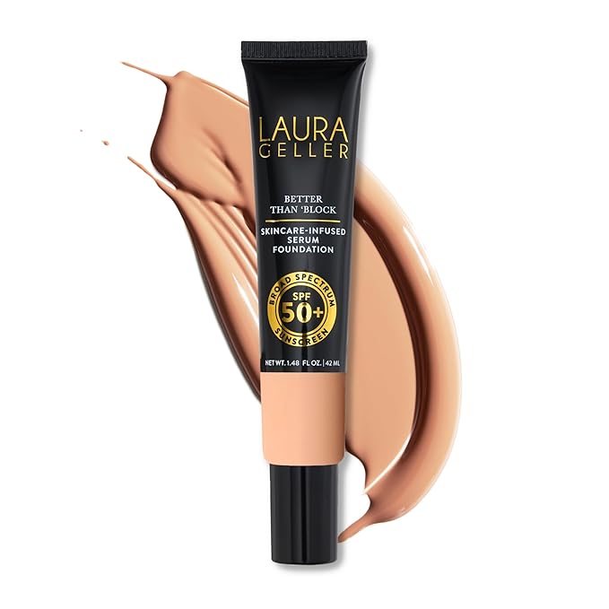 LAURA GELLER NEW YORK Better Than ‘Block Skincare-Infused Serum Foundation with Broad Spectrum SPF 50+, Light