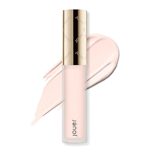 Jouer Essential High Coverage Liquid Concealer - Brightening Concealer - Color Corrector for Under Eye Dark Circles, Spot Coverage, and Eye Primer - Soft Matte Finish, Snow