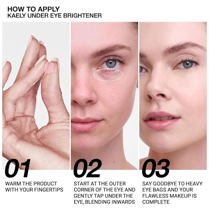 evpct 2Pcs Pink under Eye Corrector Brightener Concealers for Older Women Dark Circles, under Eye Cream Pot Concealer Full Coverage Peach Color Corrector Makeup, Nourishing Waterproof, 01&06