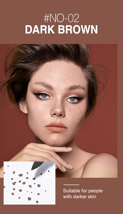 Freckle Pen Faux Freckle Pen Colour Pop Freckle Pen Supernaturally Realistic Freckles Makeup Brush Fantastic Freckles Pen Long-lasting Waterproof Soft-point Absorbent Pen For a Natural and Easy Makeup Look (Double)
