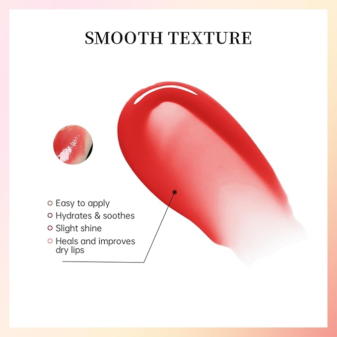 Lip Glowy Balm Butter Lip Balm Plumps Moisturizing Hydrating Lip Mask Repair Moisturizer Lips Care Lip Treatment for Dry Cracked Lip, Glossy Finish, Vegan Tinted Lip Balm Chapstick (#6 Pink Sugar)