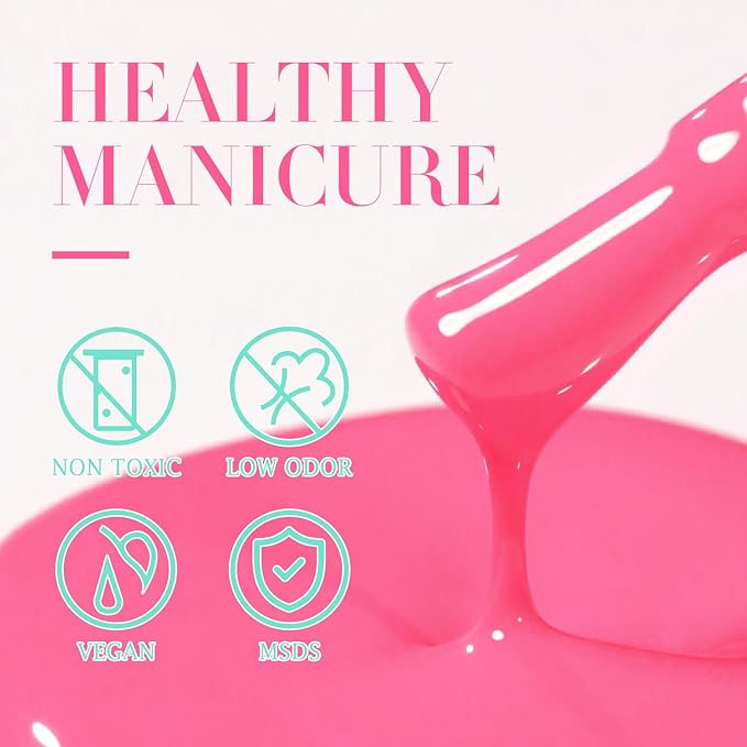 Double Rhythm 0.50 OZ Translucent Gel Polish Same Color Same Bottle Sheer Pastel Neutral Natural Milky 15 ML Jelly UV Nail Art DIY at Home (Cherry Rose-A1046)