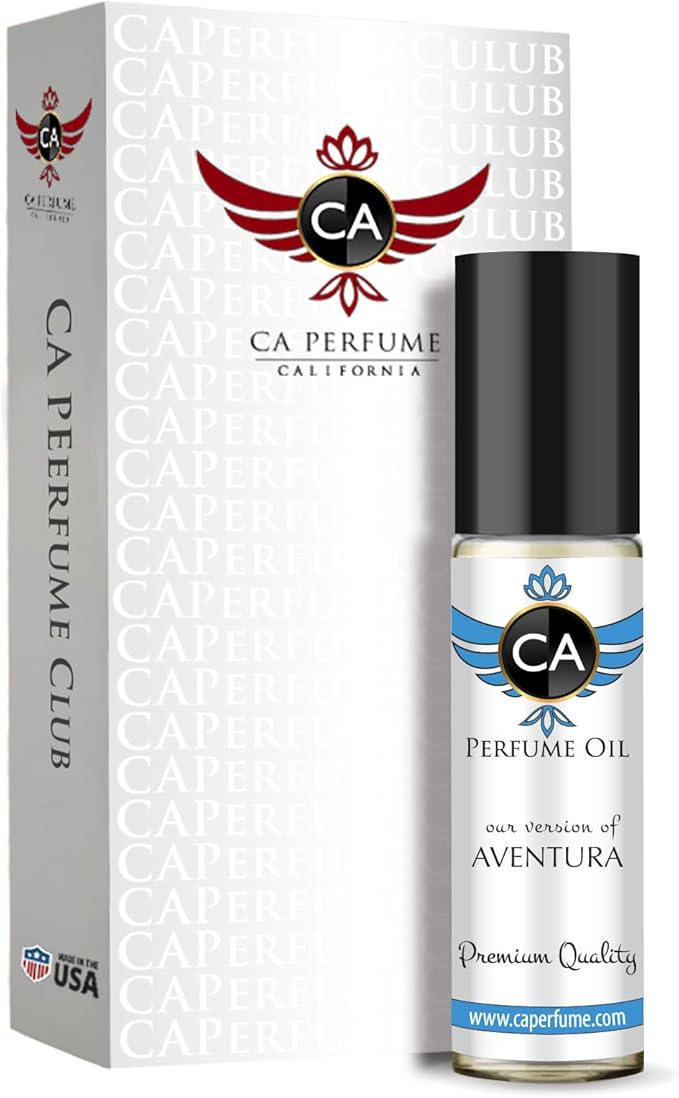 CA Perfume Impression of Aventura for Man Fragrance Body Oils Alcohol-Free Essential Sample Travel Size Roll-On 0.3 Fl Oz/10 ml