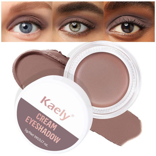 Kaely Single Cream Eyeshadow Pot, Stone Matte Eye Shadow for Older Women High Pigmented Waterproof, Natural Eyeshadow Palette Makeup Brightener, sombras en crema para ojos, Blendable, 22