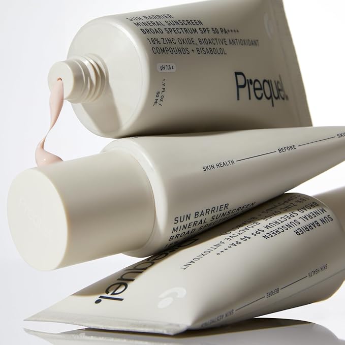 Skin Sun Barrier Mineral Sunscreen SPF 50. PA++++ Broad Spectrum Zinc Oxide Sunblock with Semi-Transparent Lightweight Texture. Moisturizing UV Defense for Face. Travel Size, 1.7oz