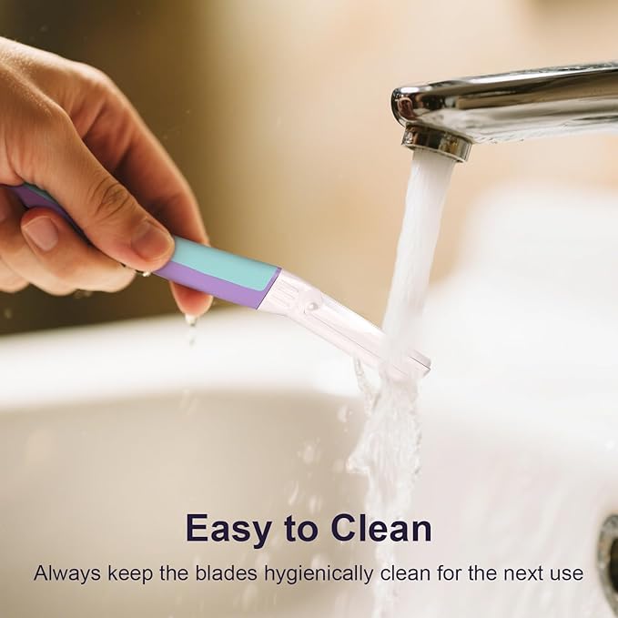 Face Razors for Women, Dermaplane Razor for Women Face, Eyebrow Razor, Dermaplaning Tool, Skin Safe Microblades, Peach Fuzz Remover, Skin Care Tool, Travel Essentials, (12ct, Wisteria)