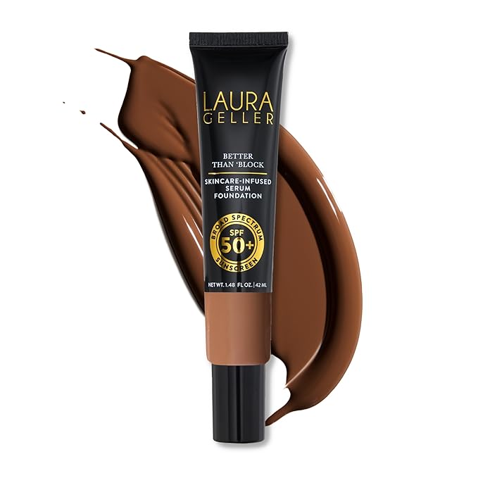 LAURA GELLER NEW YORK Better Than ‘Block Skincare-Infused Serum Foundation with Broad Spectrum SPF 50+, Deep