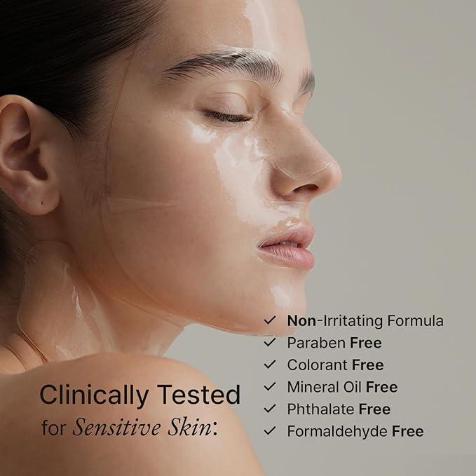 House of B Glow Glutathione 2-Step Face Film Set for Wrinkle Reduction & Skin Tone Enhancement, Shine Your Light with 3 Counts Korean Mask