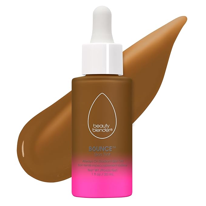 Beautyblender 12-Hour Always on Radiant Skin Tint, Breathable Serum Foundation Stays Put for All Day Long Wear, Infused with Hyaluronic Acid & Niacinamide, Deep 3