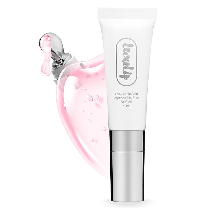 Tinted Lip Balm Elixir for OIder Women, Hydrating Vegan Lip Care with Sheer Color & Moisturizing Glow – Non-Sticky Nourishing Lip Treatment for Soft, Smooth Lips (Raspberry 10ml)