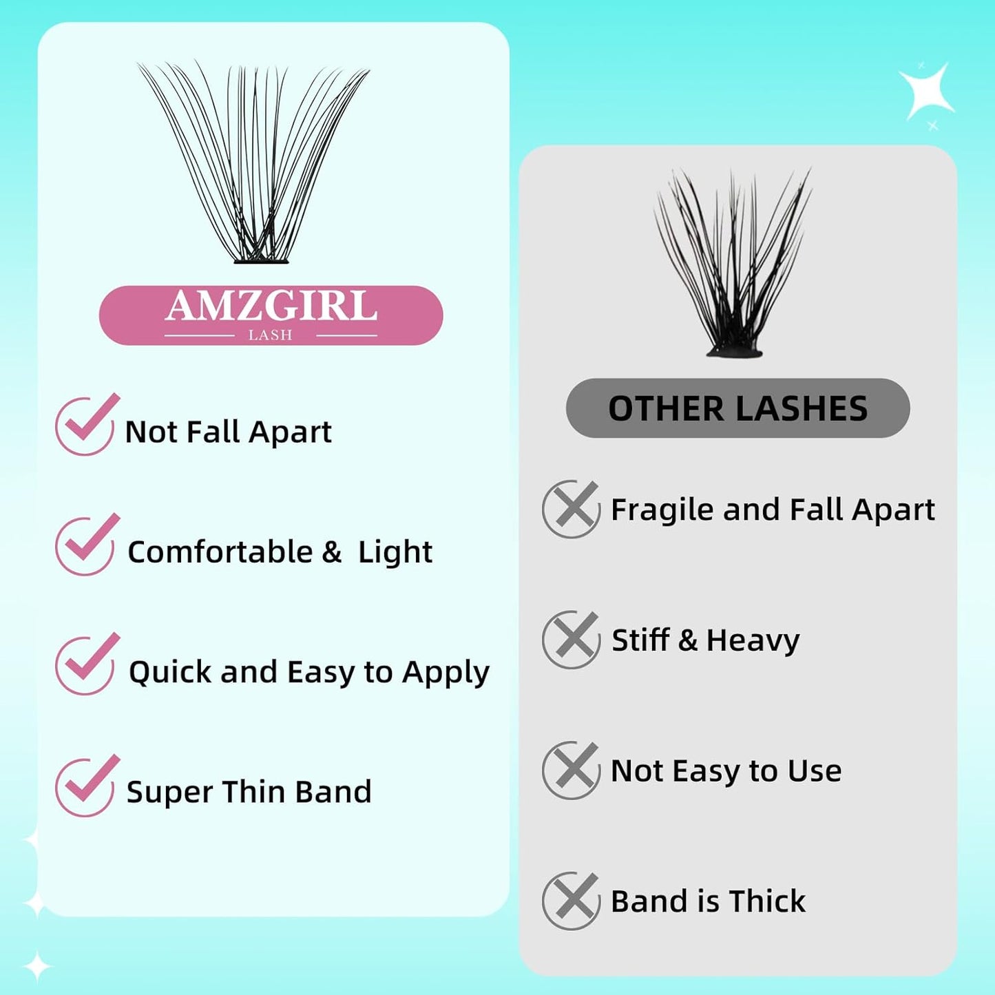 Lash Clusters Wispy 280PCS Eyelash Extension 40D Cluster Lashes Individual Lashes DIY Lash Extension Natural Look Cluster Eyelash Extensions Soft False Eyelashes at Home for Beginners(14mm)