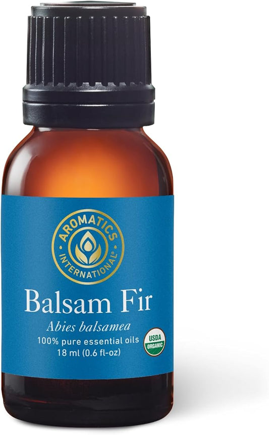 Aromatics International Premium Organic Balsam Fir Essential Oil 18ml | 100% Pure Essential Oil for Diffusion & Aromatherapy