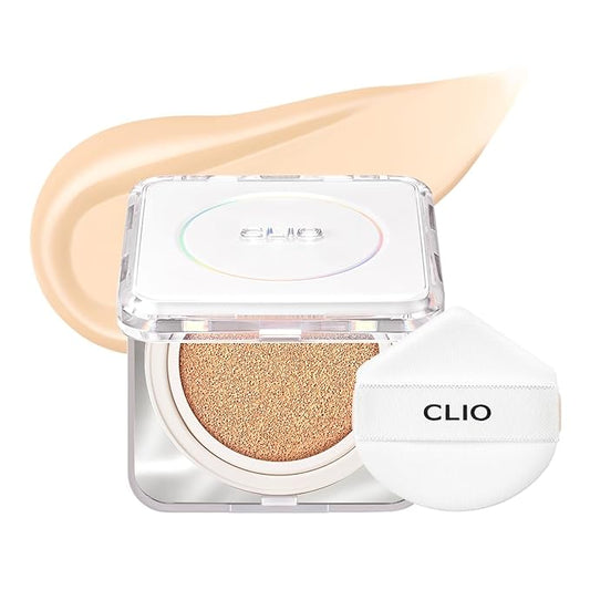 CLIO Kill Cover Founwear Cushion The Original – 20 Shades, Buildable Light to Medium Coverage, Natural Finish, Korean Makeup Foundation, Long-Lasting Skin Fit, 21N Linen