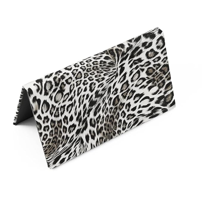 Mermaid Empty Magnetic Palette, Fish scale Empty Magnetic Palette for Highlighters Eyeshadows Lipstick Blush Powder Rectangle Large size (Leopard Grain)