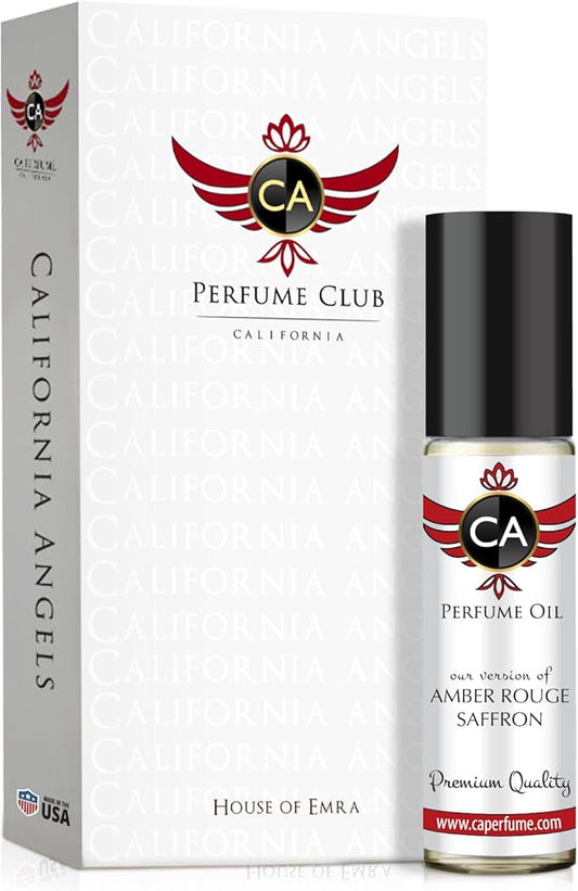 CA Perfume Amber Rouge Saffron Fragrance Body Oil For Women & Men Roll On 0.33fl oz / 10ml