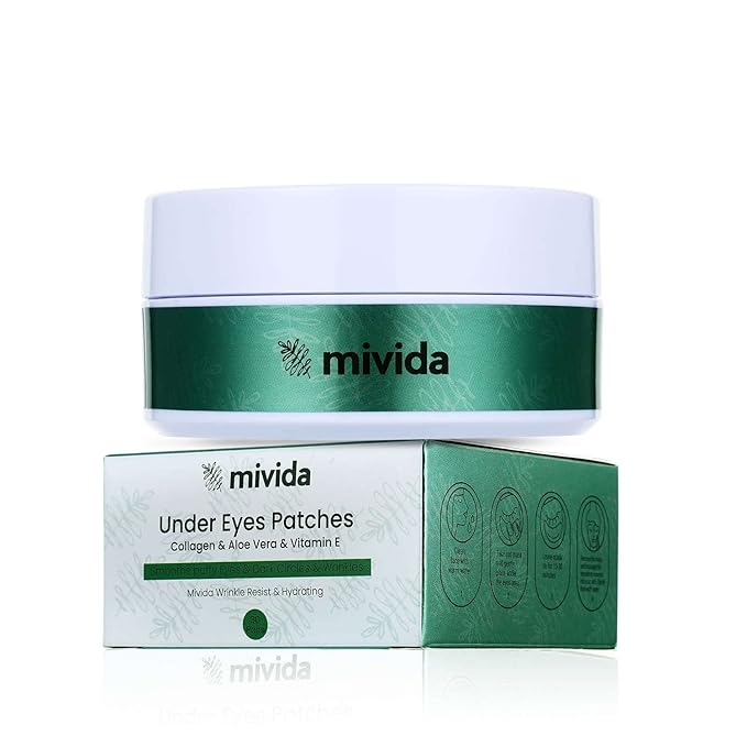 Collagen Under Eyes Patches With Aloe Vera (60 PCS) | For Puffy Eyes and Dark Circle - Anti-Aging Eye Masks for Face to Soothe Puffiness | Anti Wrinkle under eye mask