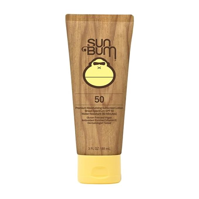Sun Bum Original SPF 50 Sunscreen Body Lotion - Broad Spectrum Moisturizing Sunscreen with Vitamin E - Hawaii 104 Act Compliant (Made without Octinoxate & Oxybenzone) - Travel Friendly - 3 oz