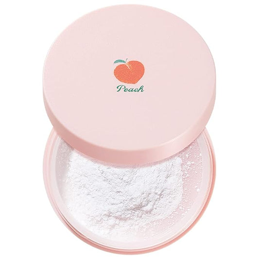 SKINFOOD Peach Cotton Multi Finish Powder 5g - Korean Peach Extract & Calamin Sebum Control Face Powder - Silky Setting Powder - Setting Powder for Oily Skin - Sweet Peach Scent for Soft Skin