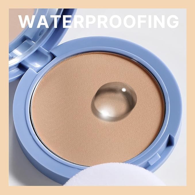 Oil Control Matte Perfection Face Pressed Powder,Matte Smooth Flawless Setting Powder Makeup, Polvo Compacto De Maquillaje, Waterproof Long Lasting, Cruelty Free, 0.35Oz(250 Radiant Sand, 1)