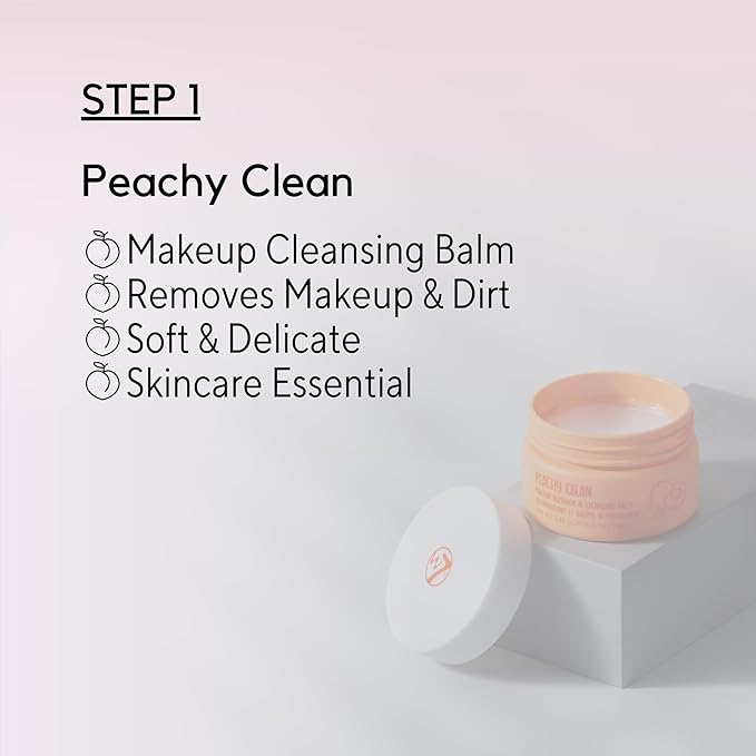 W7 Peachy Clean Makeup Removal, Aftercare & Cleansing Set - Remove Makeup, Moisturise & Soothe Skin and Lips - Including Sweet Dreams Overnight Lip Mask and Watermelon Wave Hydro-Glow Moisturiser