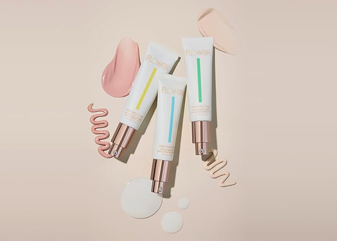 FLOWER BEAUTY By Drew Barrymore Skin Smoothie Hydro Pop Makeup Primer - Hydrating + Cooling - Lightweight feel + Absorbs Quickly - Grips Makeup for Long Lasting wear + Moisturizing - For All Skin Types